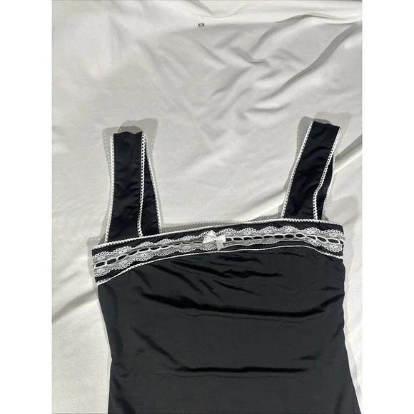 NWD $49‎ Princess Polly [ 4 US ] Square Neck Lace Keating Bodysuit Black #6996 - Picture 5 of 13